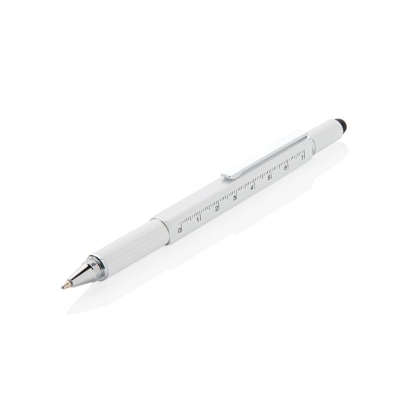 5-in-1 aluminium toolpen, white