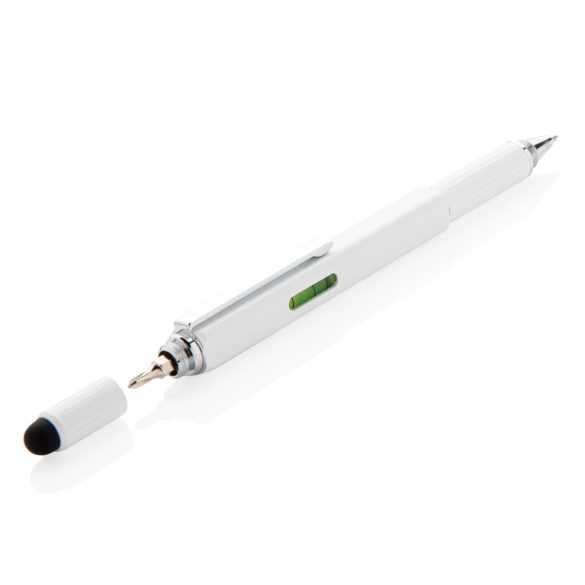 5-in-1 aluminium toolpen, white