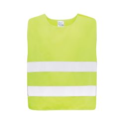   GRS recycled PET high-visibility safety vest 7-12 years, yellow