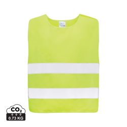   GRS recycled PET high-visibility safety vest 7-12 years, yellow