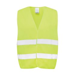 GRS recycled PET high-visibility safety vest, yellow