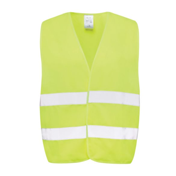 GRS recycled PET high-visibility safety vest, yellow