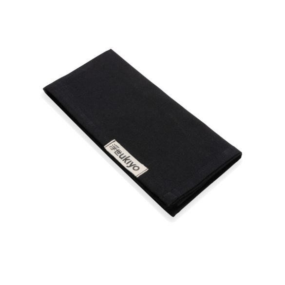 Ukiyo Aware™ 180gr rcotton table napkins 4pcs set, black