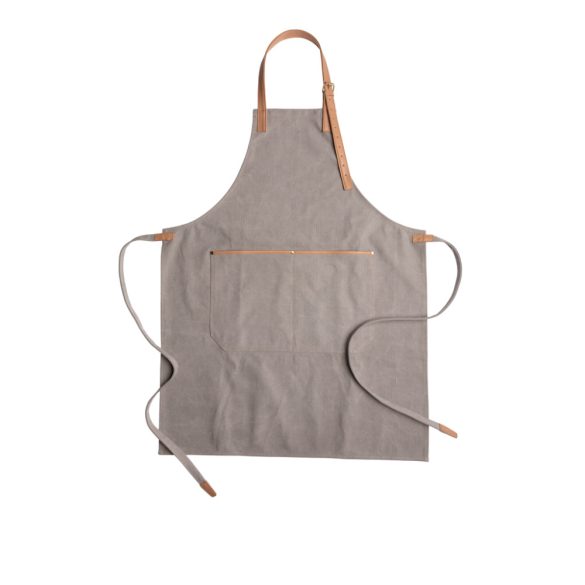 Deluxe canvas chef apron, grey