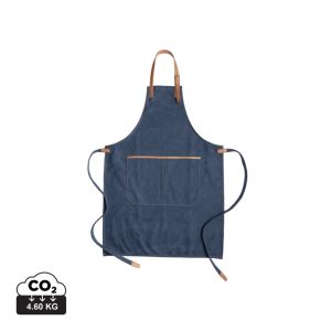 Deluxe canvas chef apron, blue