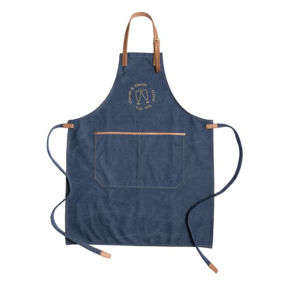 Deluxe canvas chef apron, blue