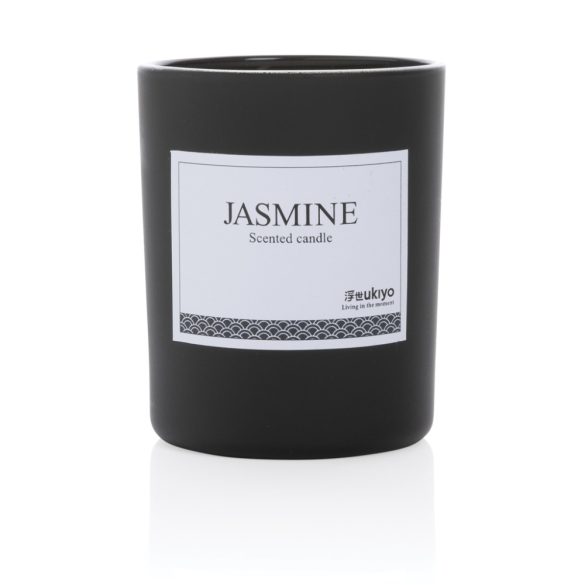 Ukiyo small scented candle in glass, black