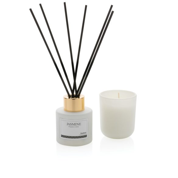 Ukiyo candle and fragrance sticks gift set, white