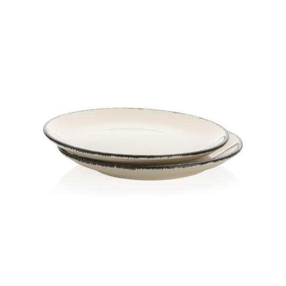 Ukiyo dinner plate set of 2, white