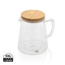   Ukiyo borosilicate glass carafe with bamboo lid 1.2L, transparent