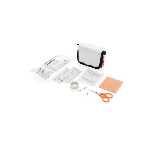 First aid set in pouch, white