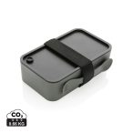 PP lunch box with spork, grey