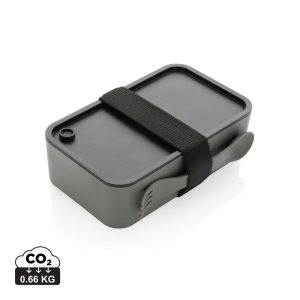 PP lunch box with spork, grey
