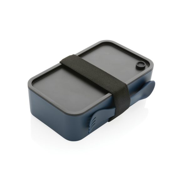 PP lunch box with spork, navy