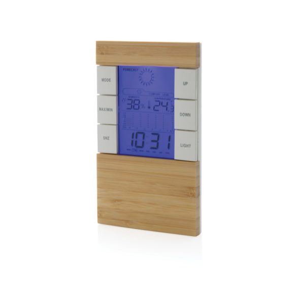 Utah RCS rplastic and FSC® bamboo weather station, brown