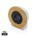 Utah RCS rplastic and FSC® bamboo LCD desk clock, brown