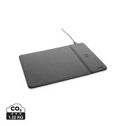   Swiss Peak RCS recycled PU 10W wireless charging mousepad, black