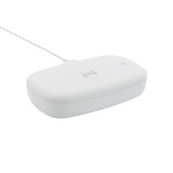 UV-C steriliser box with 5W wireless charger, white