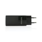 Philips 65W ultra fast PD 3-port USB wall charger, black