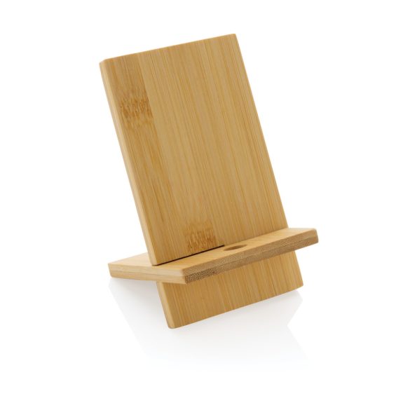 FSC® bamboo phone stand in FSC® kraft box, brown