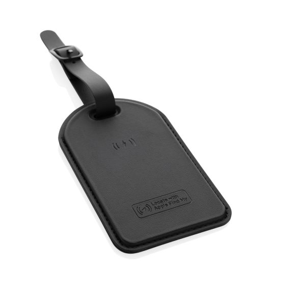 Globetrack RCSrPolyester luggage tag with worldwide locating, black