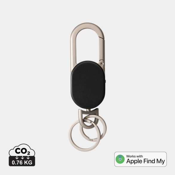 Keyfinder keychain with worldwide locating and USB C, black