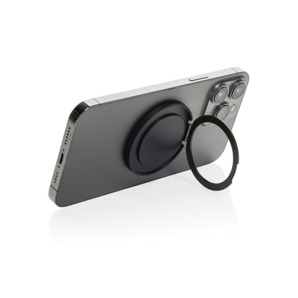 Terra Magnetic RCS rplastic magnetic phone holder with ring, grey