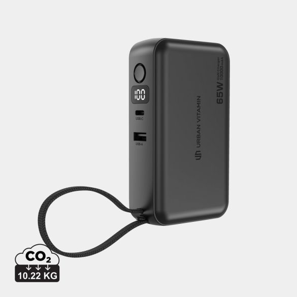 Urban Vitamin Eureka hybrid GANcharger 10000mah powerbank65W, black