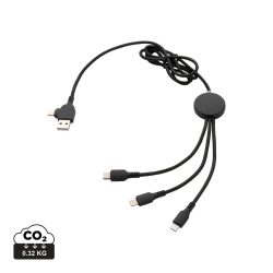 Light up logo 6-in-1 cable, black