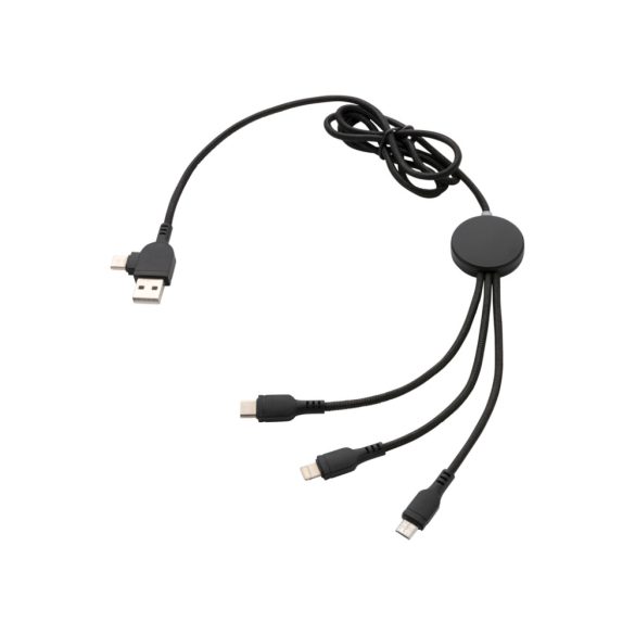 Light up logo 6-in-1 cable, black