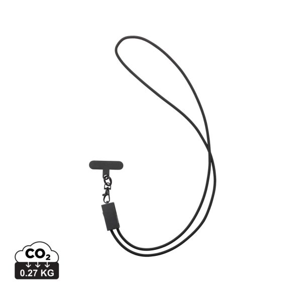 Terra RCS recycled PET phone cord with 60W dual charge cable, grey