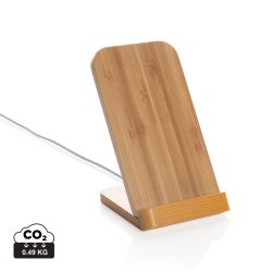FSC®certified bamboo 5W wireless charging stand, brown
