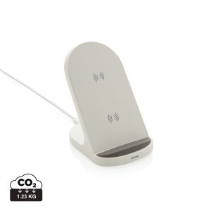 RCS recycled plastic double coil wireless stand 15W, white