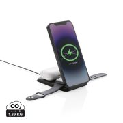   Swiss Peak RCS rPU 15W  3-in-1 magnetic wireless charger, black