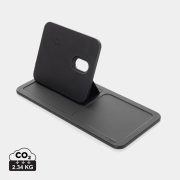   Swiss Peak 3 in 1 RCS recycled PU wireless charger desk tray, black