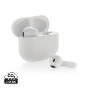 Tunevo RCS recycled plastic wireless earbuds, white