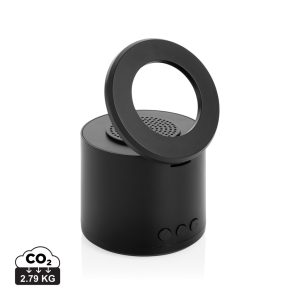 Magpulse RCS recycled plastic 3W speaker w/magnetic holder, black