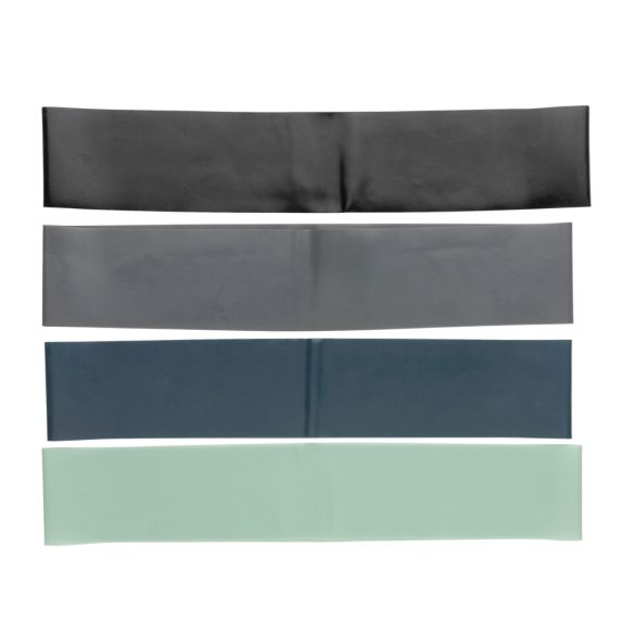 4pc elastic fitness bands in pouch, black