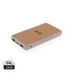 Cork and Wheat Straw 8.000 mAh 5W wireless powerbank, brown