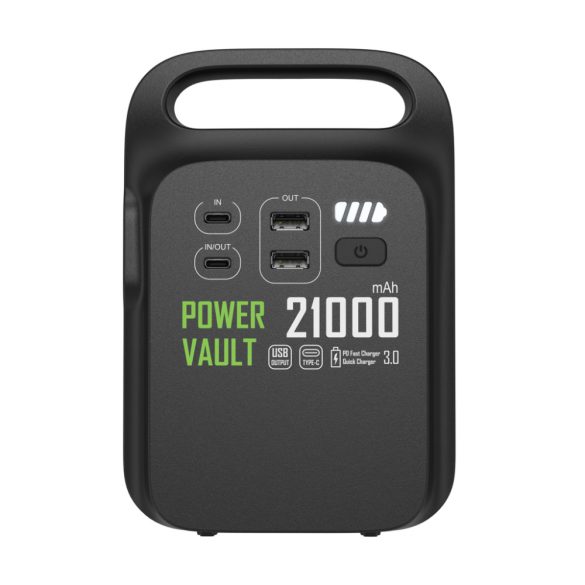 Power Vault RCS rplastic 21000 mAh portable power station, black
