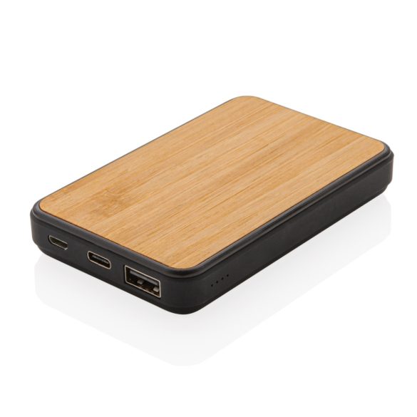 FSC® and RCS recycled plastic 5.000 mAh Powerbank, brown