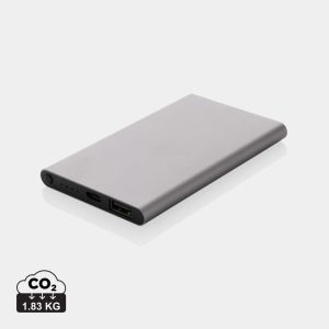 RCS recycled plastic/aluminum 4000 mah powerbank with type C, anthracite