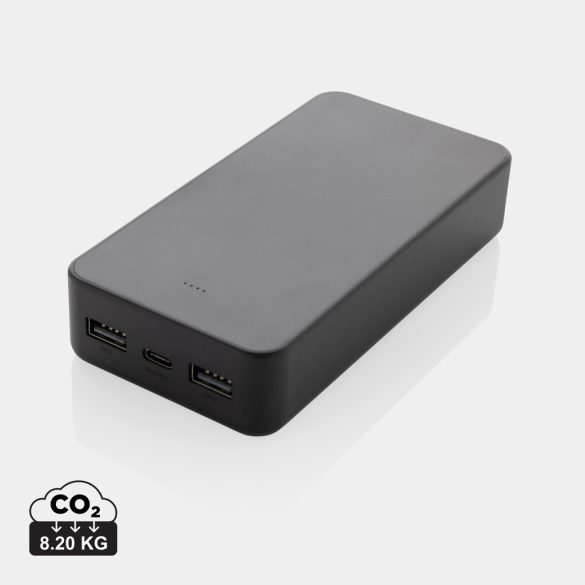 Boostcore RCS recycled plastic powerbank 20.000mAh USB C, black