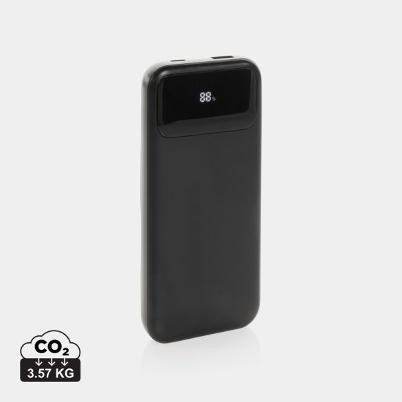 Turbopack RCS rplastic powerbank 10.000 integrated cables, black