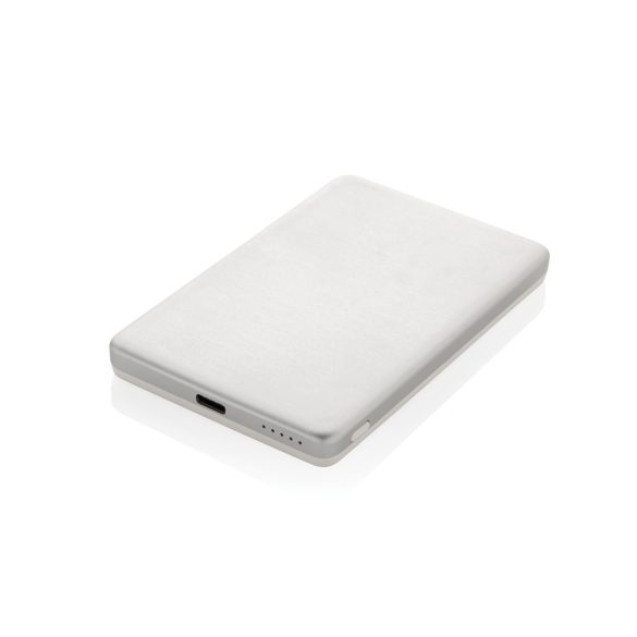 Orion RCS recycled aluminum 5000 mah 5W magnetic powerbank, silver