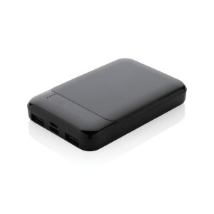 RCS recycled plastic 5.000 mAh powerbank, black