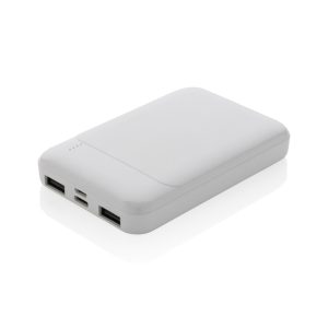 RCS recycled plastic 5.000 mAh powerbank, white