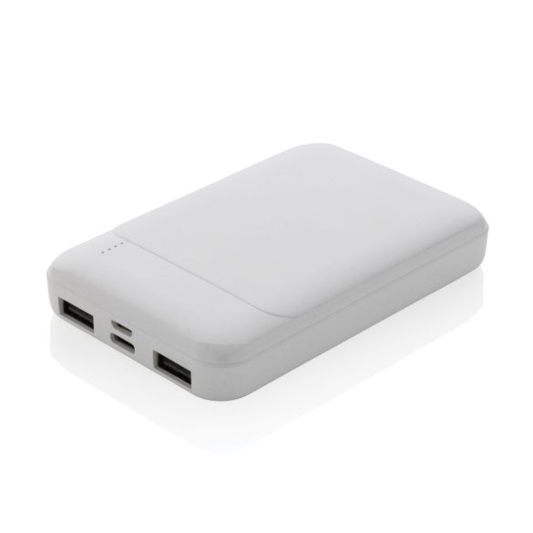 RCS recycled plastic 5.000 mAh powerbank, white