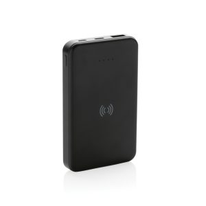 RCS recycled plastic 5.000 mAh 5W wireless powerbank, black