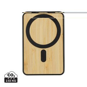 Zen RCS rplastic 5000 mah 5W magnetic bamboo powerbank, black